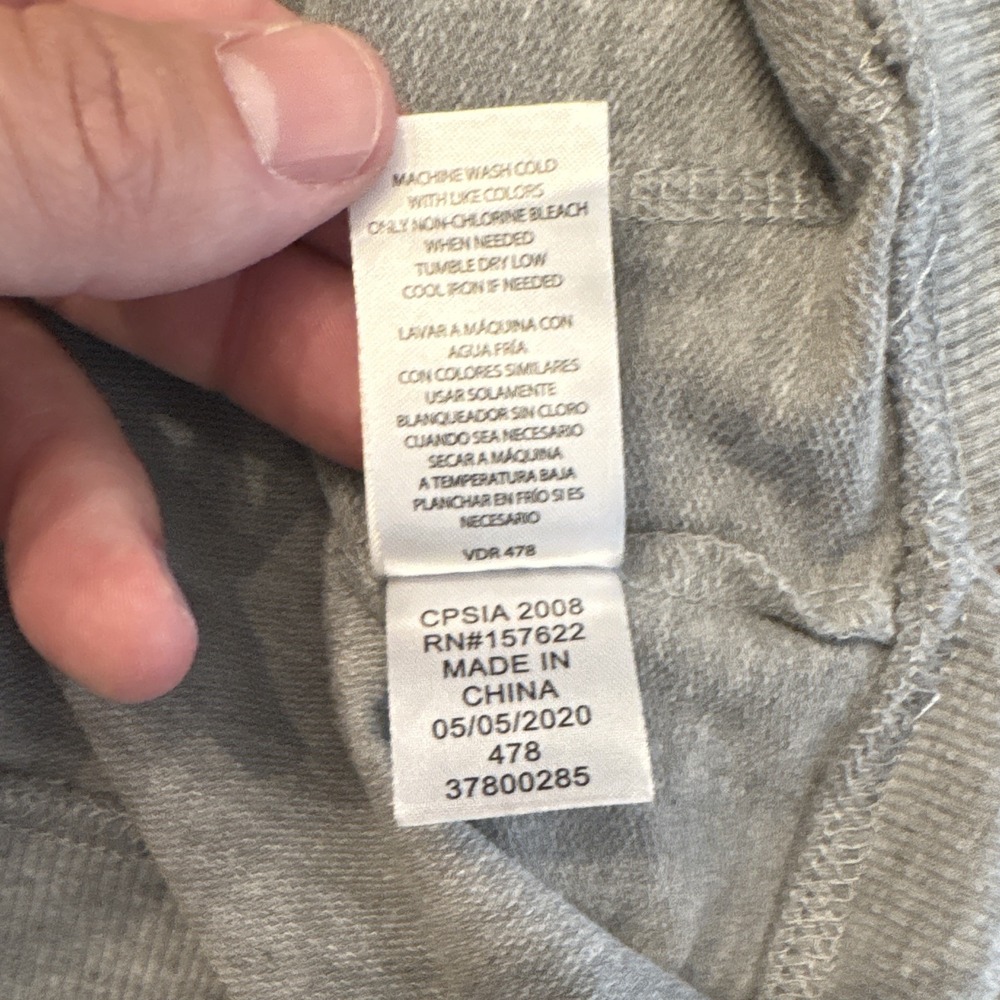 Eddie Bauer Unisex Kids Gray Pullover Hoodie 14-16 Kangaroo Pocket Blend - Picture 6 of 7